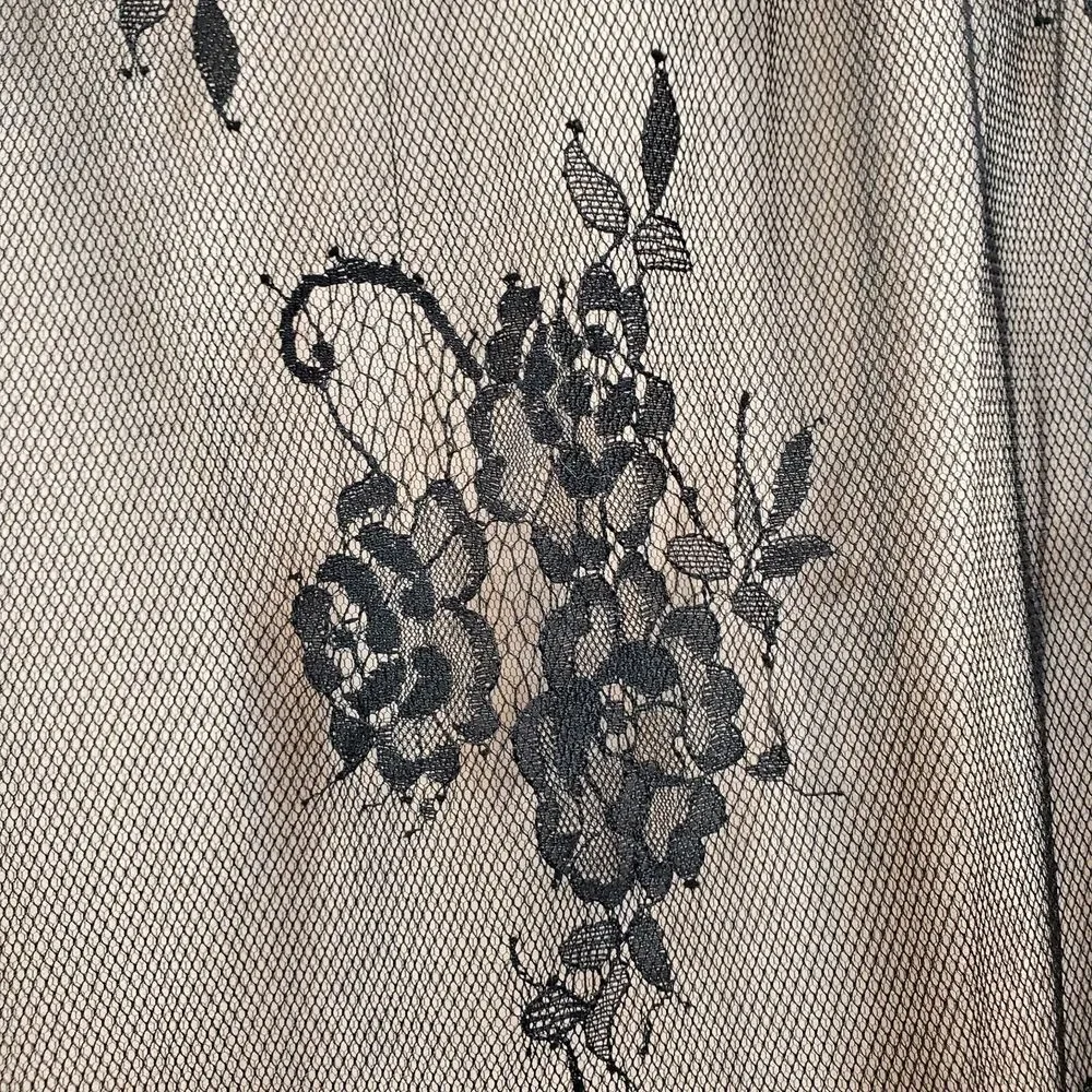 May Queen Couture Dark Floral Sheer Lace Maxi Skirt 2 Fairy Grunge Whimsigoth - Picture 5 of 11